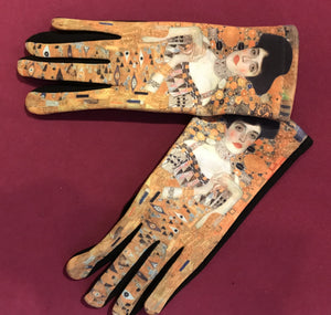 Lady Printed Artistic Gloves