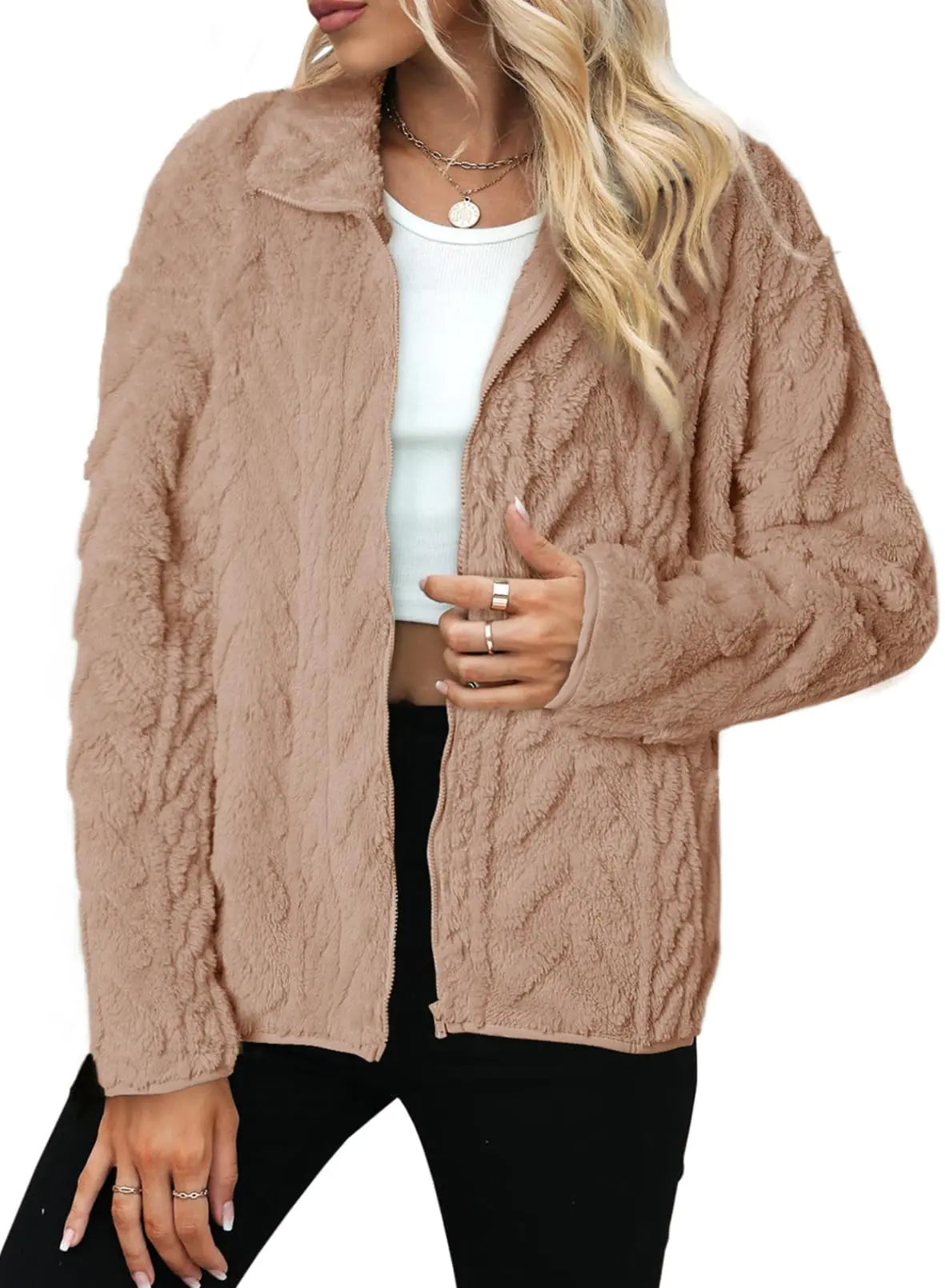 Caramel Winter Fleece Jacket