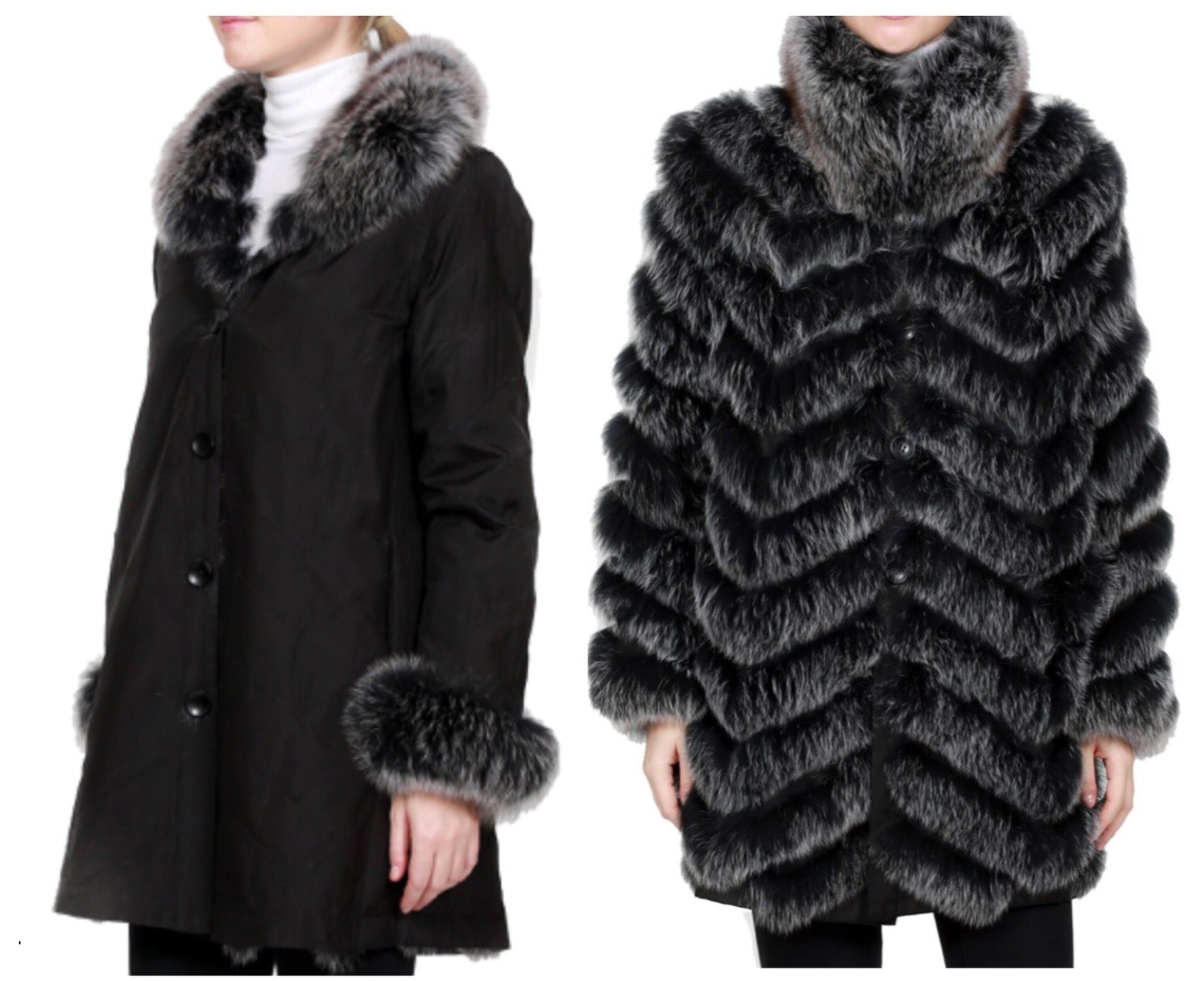 Black Reversible Fur Coat
