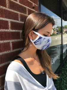 Blue Tie-Dye Mask