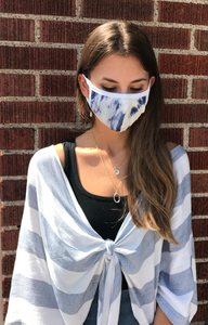 Blue Tie-Dye Mask