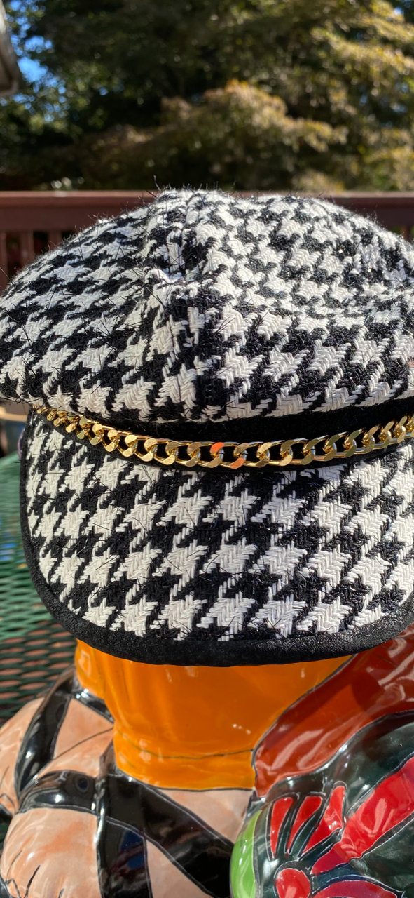 chanel hat and scarf set