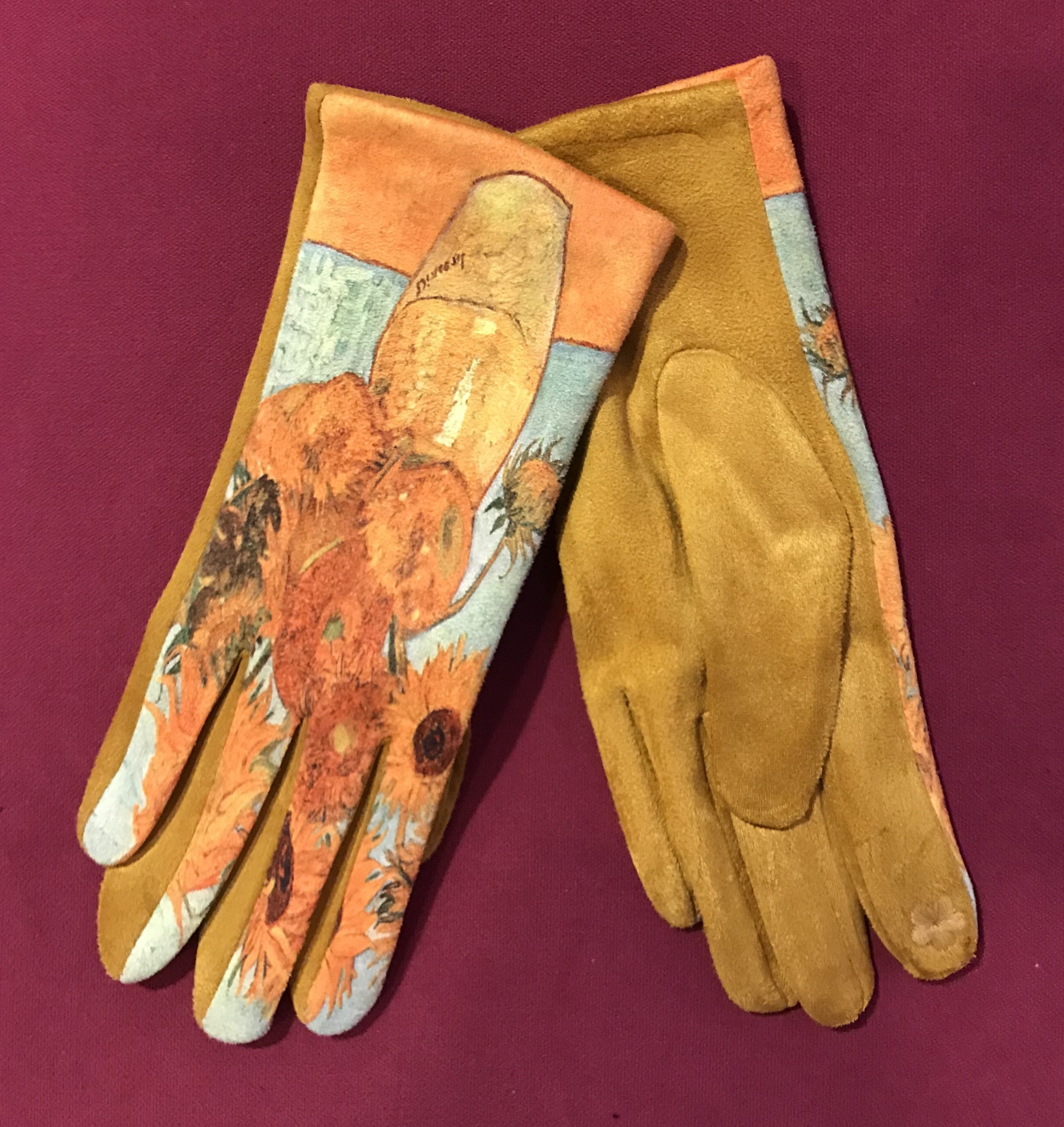 Mustard Artistic Gloves