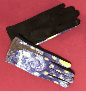 Blue Artistic Gloves